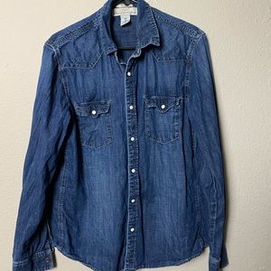 Jean button-up shirt